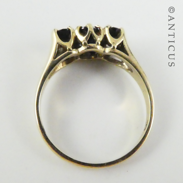 Gold and Sapphire Bridge Ring.