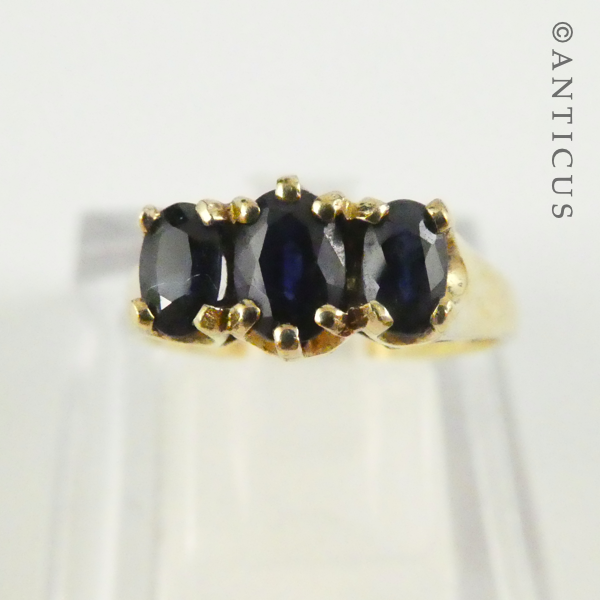 Gold and Sapphire Bridge Ring.