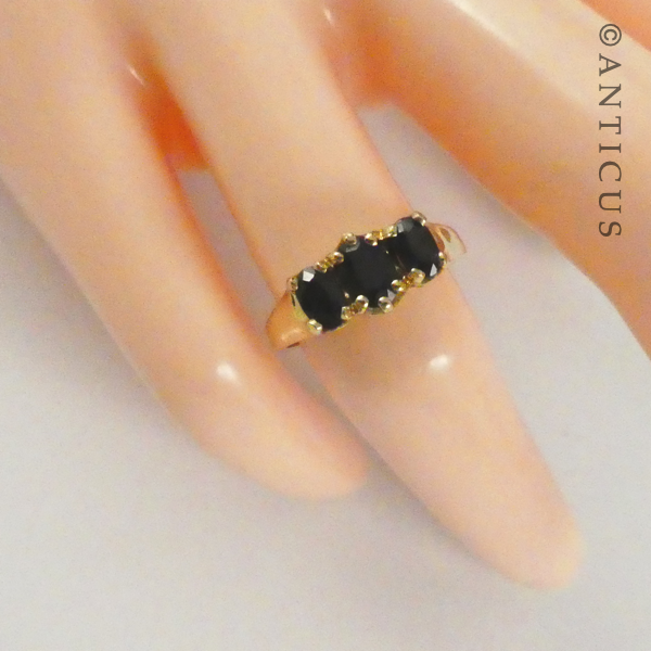 Gold and Sapphire Bridge Ring.