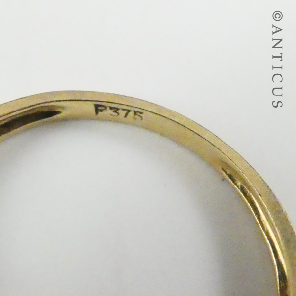 Modern Gold and Citrine Three Stone Ring.