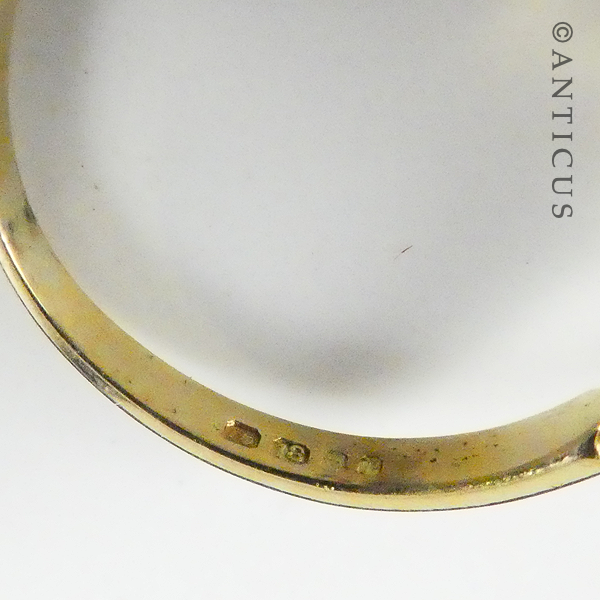 18ct Gold Sapphire Cluster Ring.