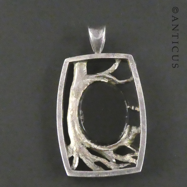 Handmade Silver and Opal Pendant.