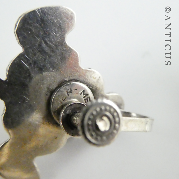 Pair of Silver Earrings, Bunch of Grapes.