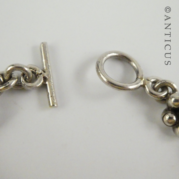 Silver Flower-Link Bracelet.