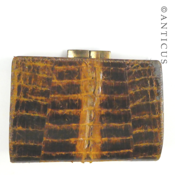 Vintage Crocodile Skin Purse.