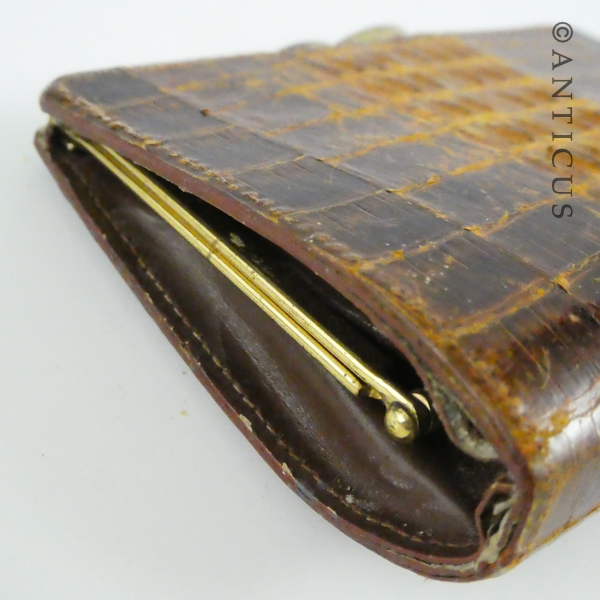 Vintage Crocodile Skin Purse.