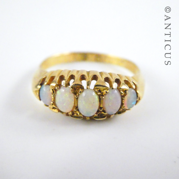 Antique Ring, 18ct Gold and Opals.