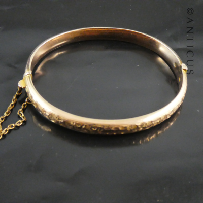 Antique Rose Gold Snap Bangle.