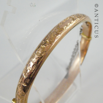 Antique Rose Gold Snap Bangle.