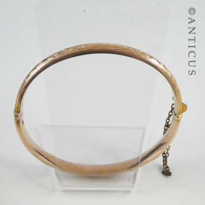 Antique Rose Gold Snap Bangle.