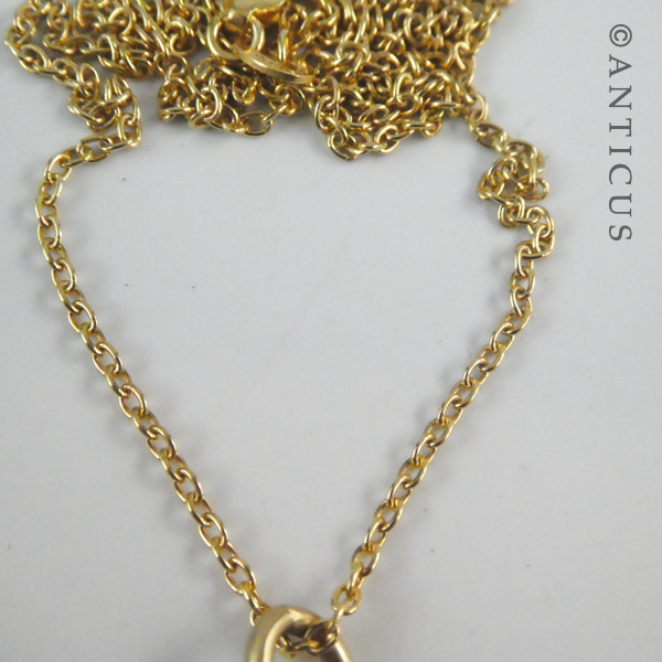 Antique 15ct Gold Pendant with Ruby and Seed Pearls.