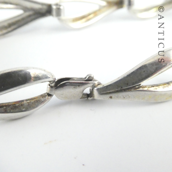 Oval Link Sterling Silver Bracelet.