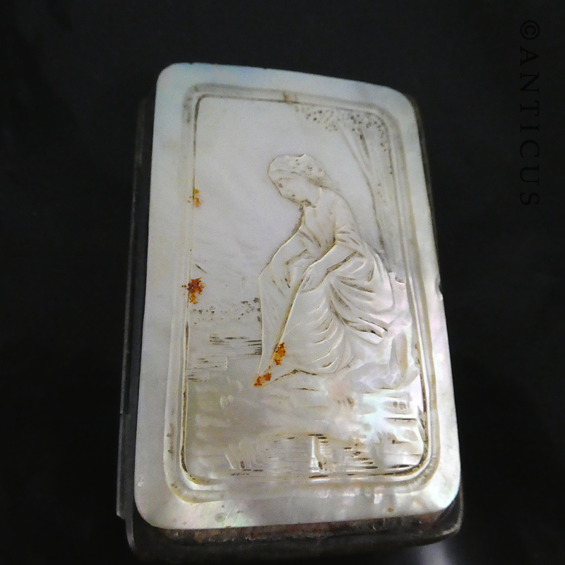 Carved Mother of Pearl Antique Purse.