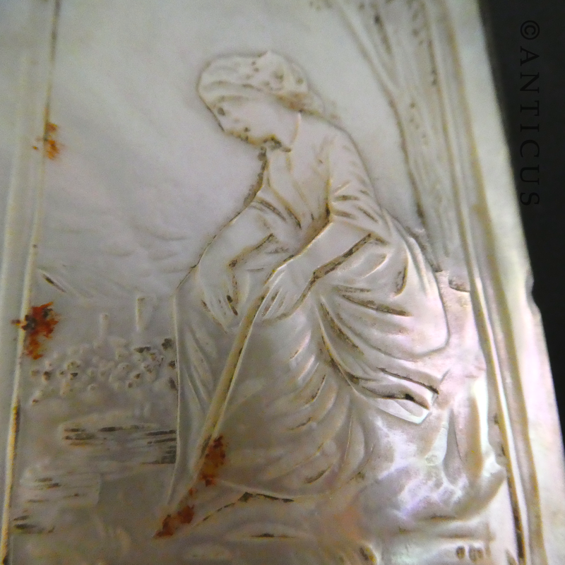 Carved Mother of Pearl Antique Purse.