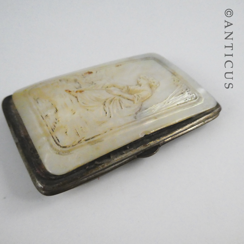 Carved Mother of Pearl Antique Purse.