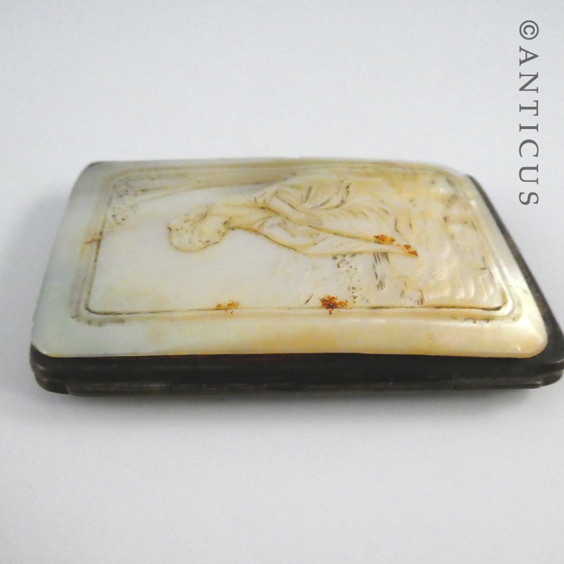 Carved Mother of Pearl Antique Purse.