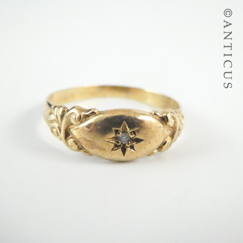Victorian-Style Gold and Diamond Ring.
