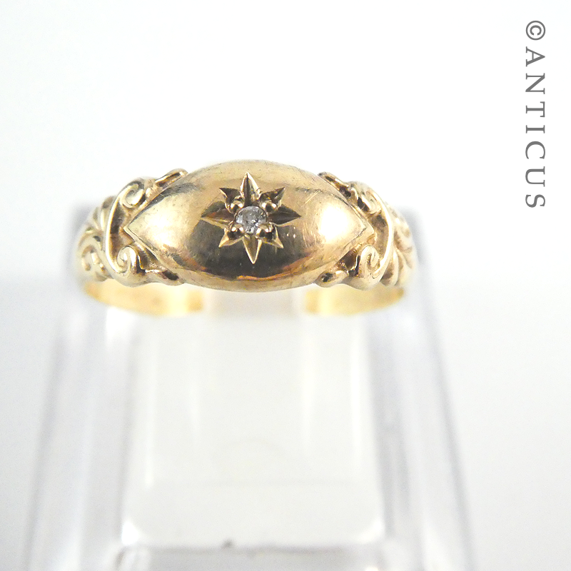 Victorian-Style Gold and Diamond Ring.