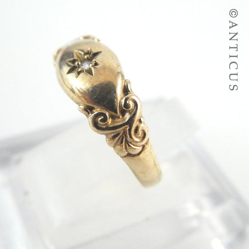 Victorian-Style Gold and Diamond Ring.