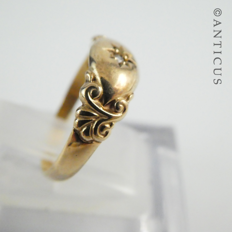 Victorian-Style Gold and Diamond Ring.