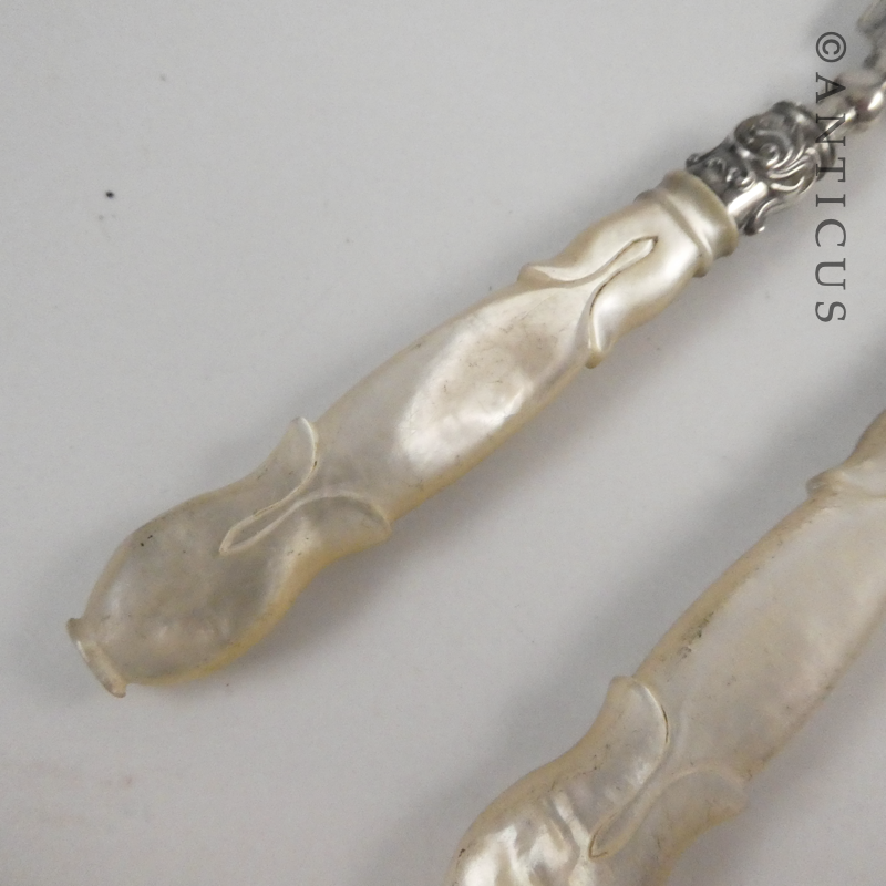 Pair of Victorian Silver Butter knives, 1854.