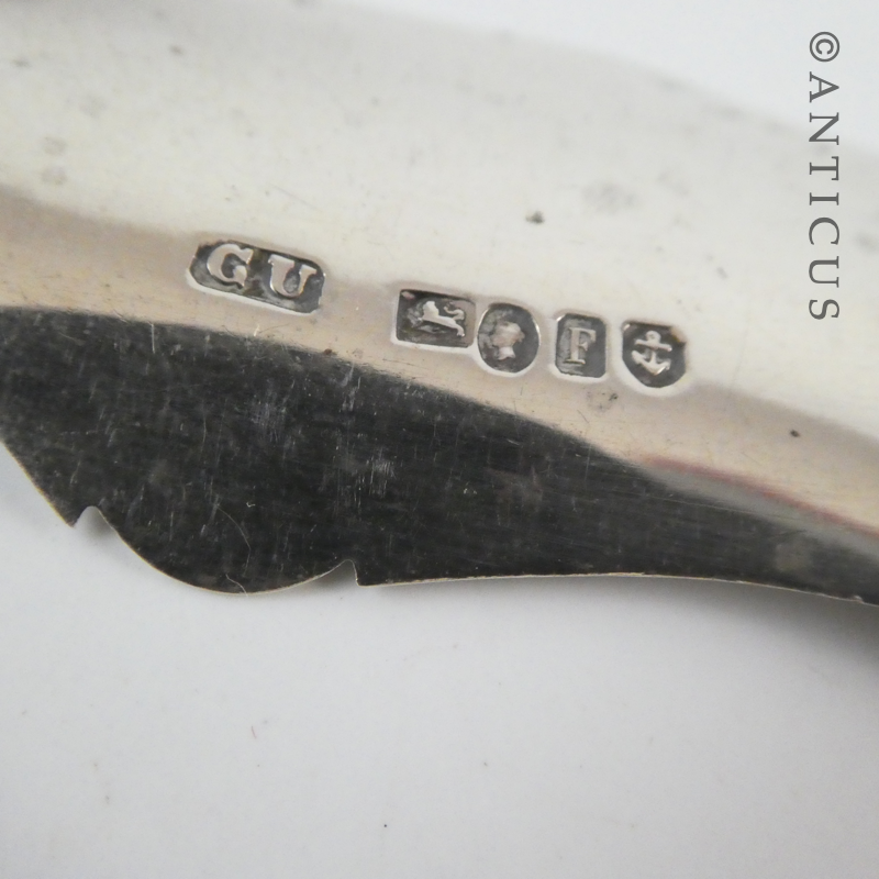 Pair of Victorian Silver Butter knives, 1854.