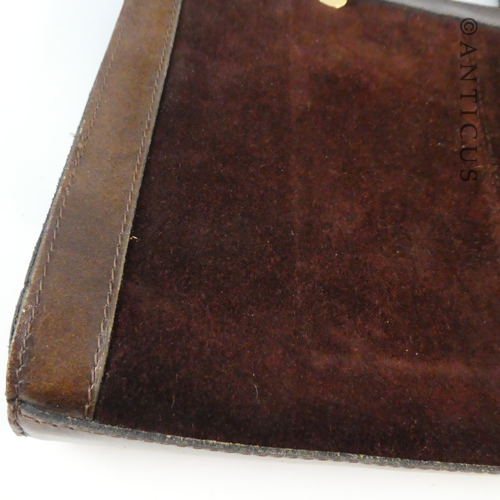 Brown Leather and Suede Handbag.