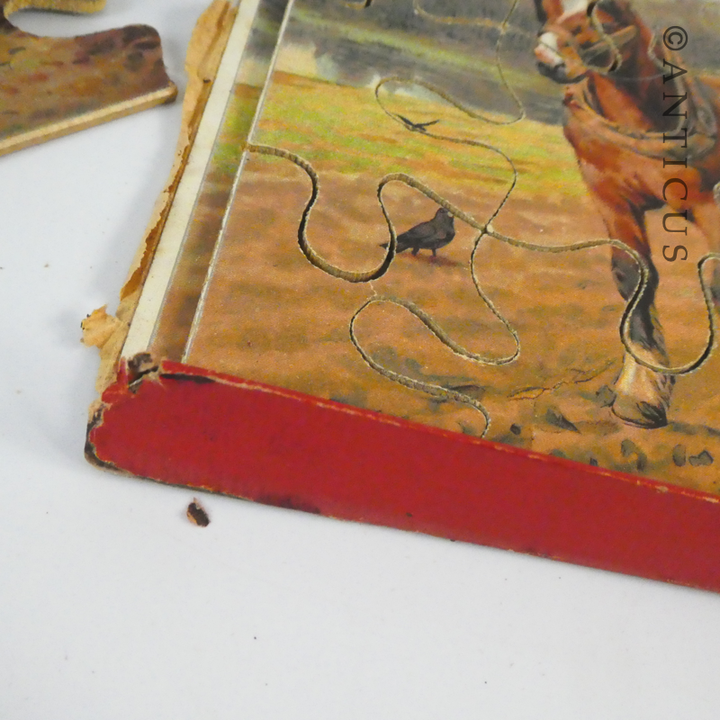 Antique Boxed Sets of Four Dutch Jigsaw Puzzles.