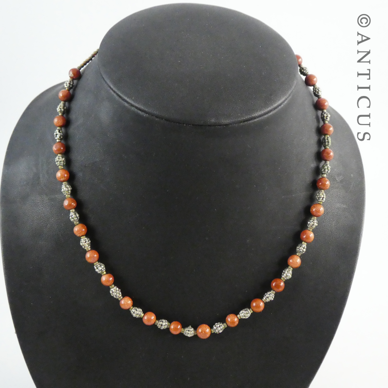 Sunstone Necklace and Matching Earrings.