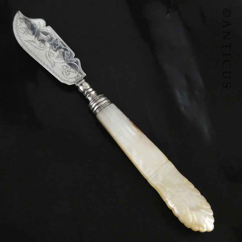 Antique Silver and Pearl Butter Knife.