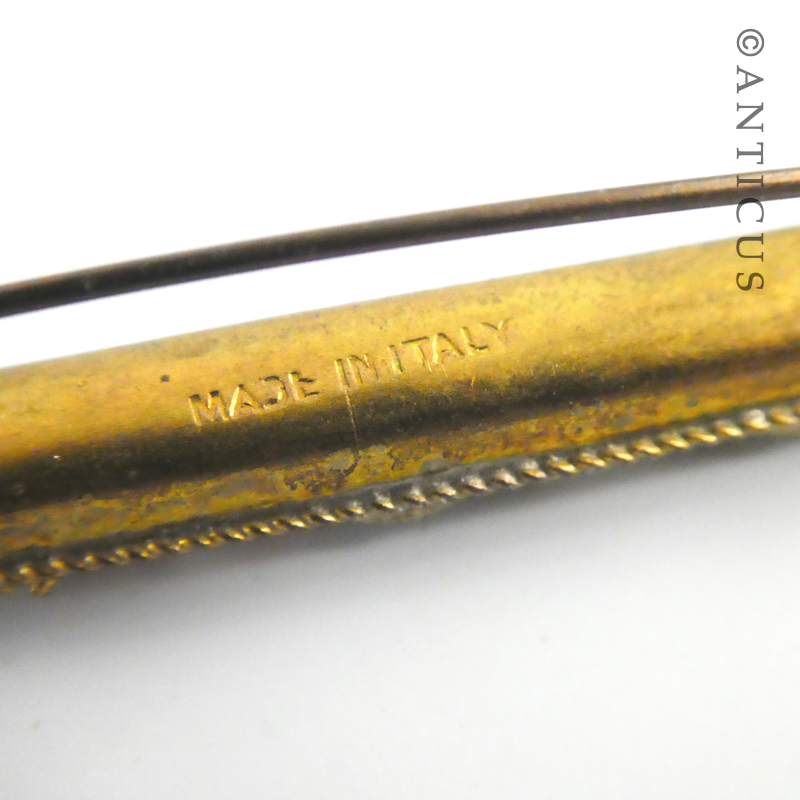 Micro Mosaic Bar Brooch, Italian.