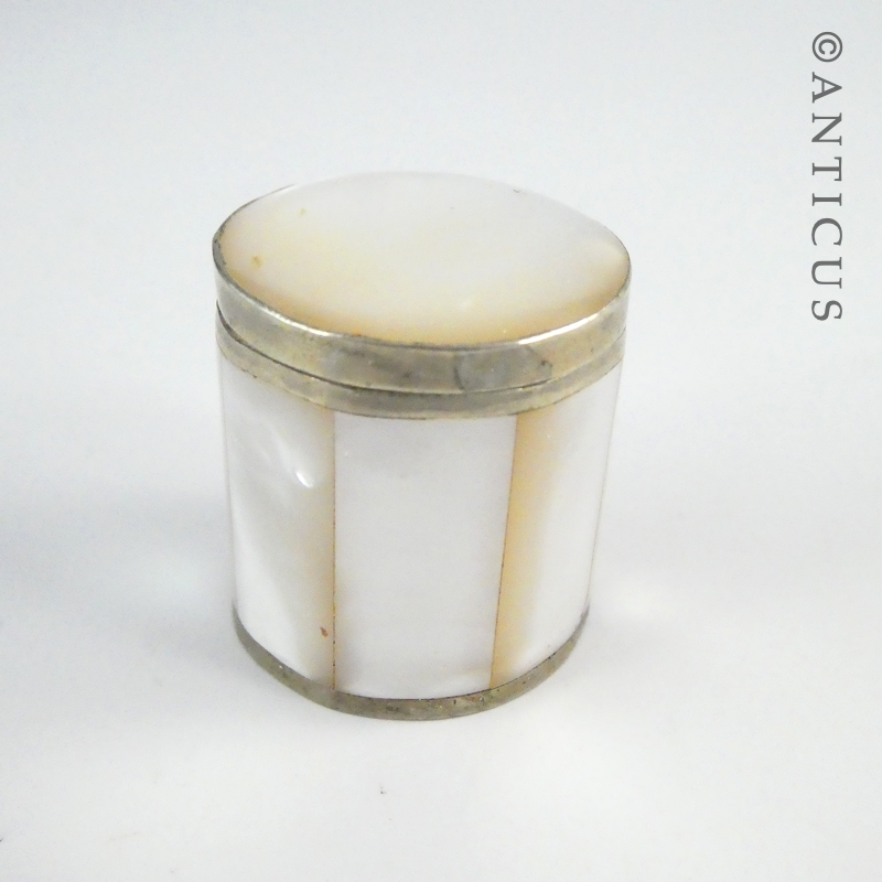 Small Mother of Pearl Pill or Ring Box.
