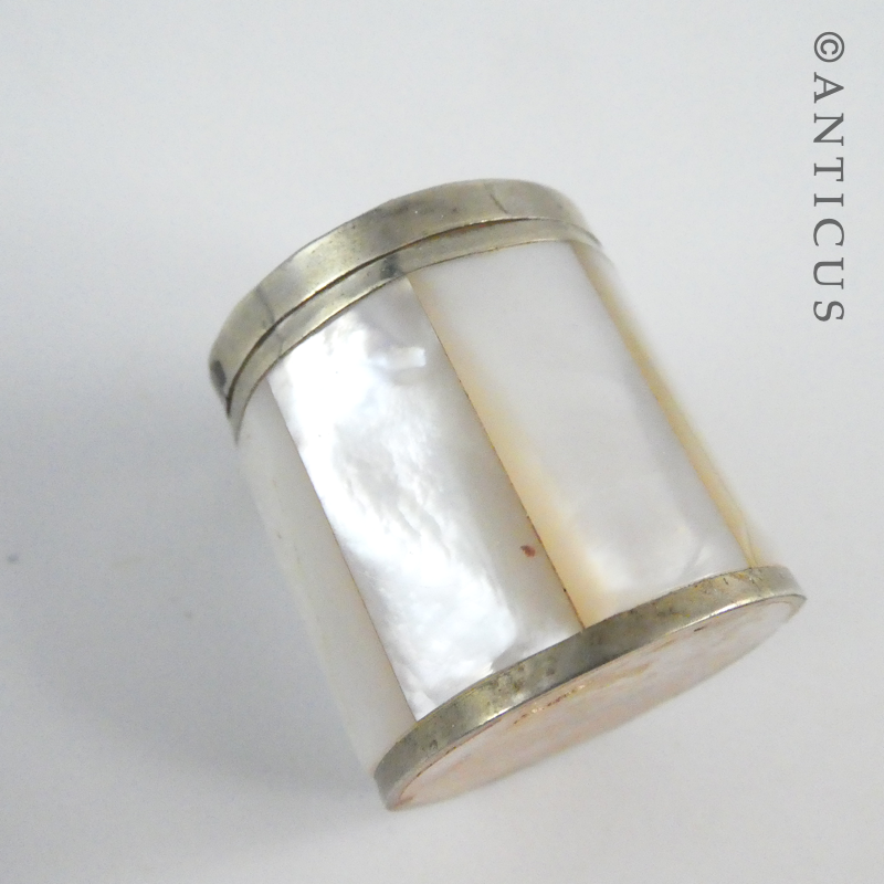 Small Mother of Pearl Pill or Ring Box.