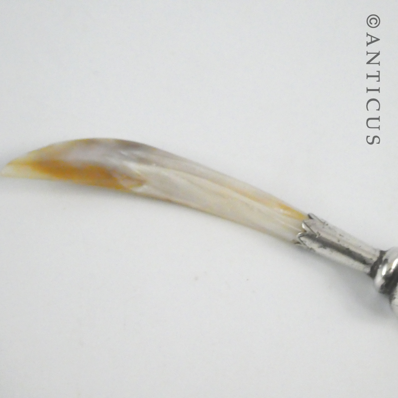 Antique Mother of Pearl and Silver Paper Folder Knife.