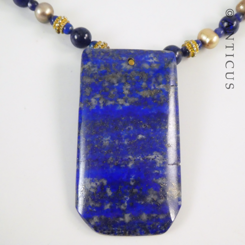 Lapis Lazuli Necklace with Pendant.