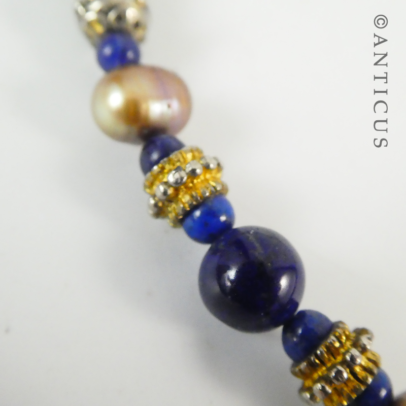 Lapis Lazuli Necklace with Pendant.