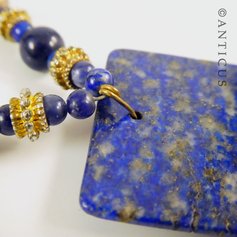 Lapis Lazuli Necklace with Pendant.