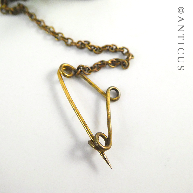 Antique Gold and Jade Bat Brooch.