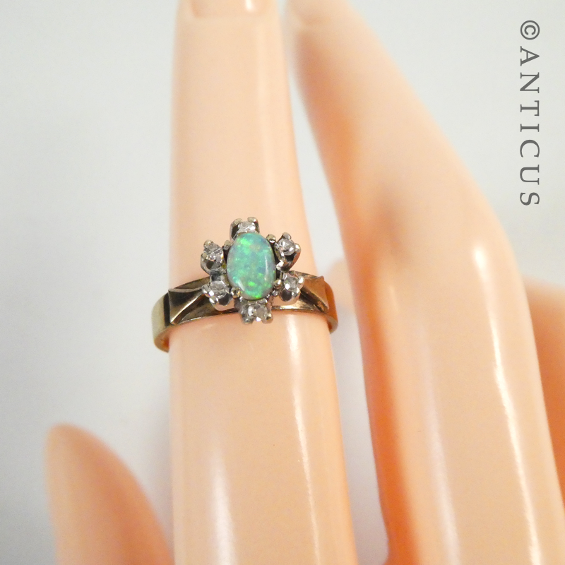 Vintage Gold, Opal and Diamond Ring