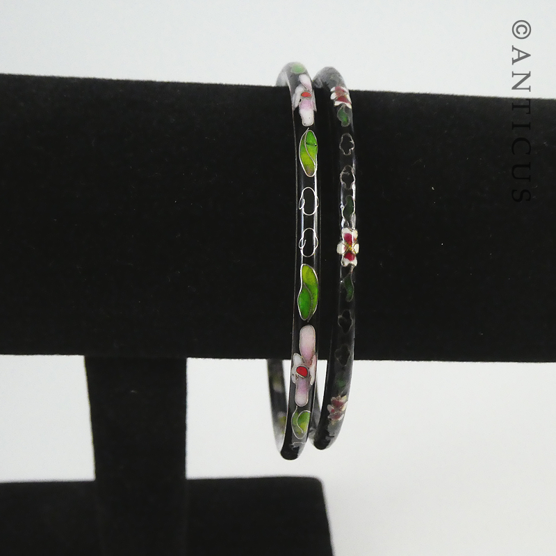 Two Cloisonne Enamel Bangles.