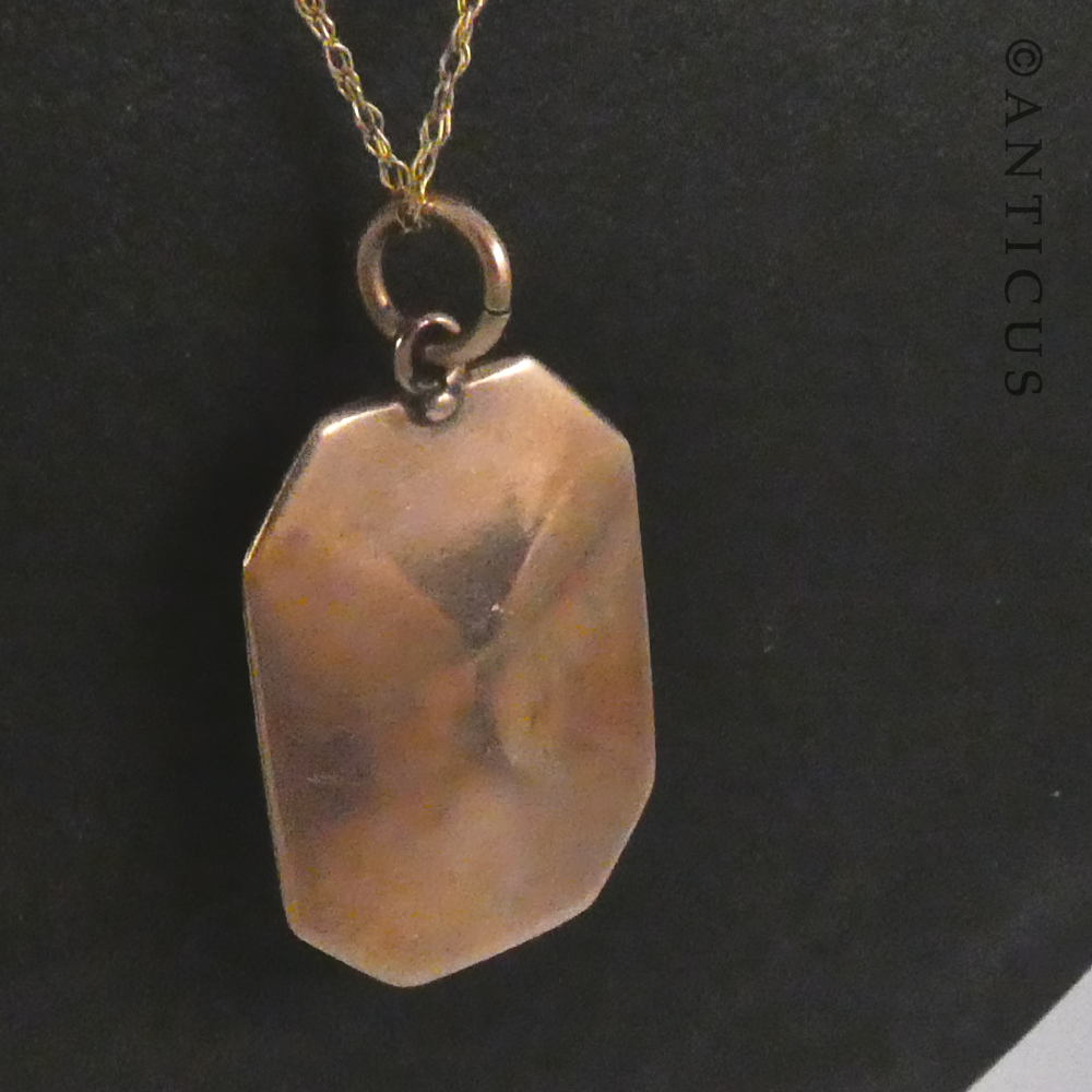 Gold and Enamel Victorian Locket on Chain.