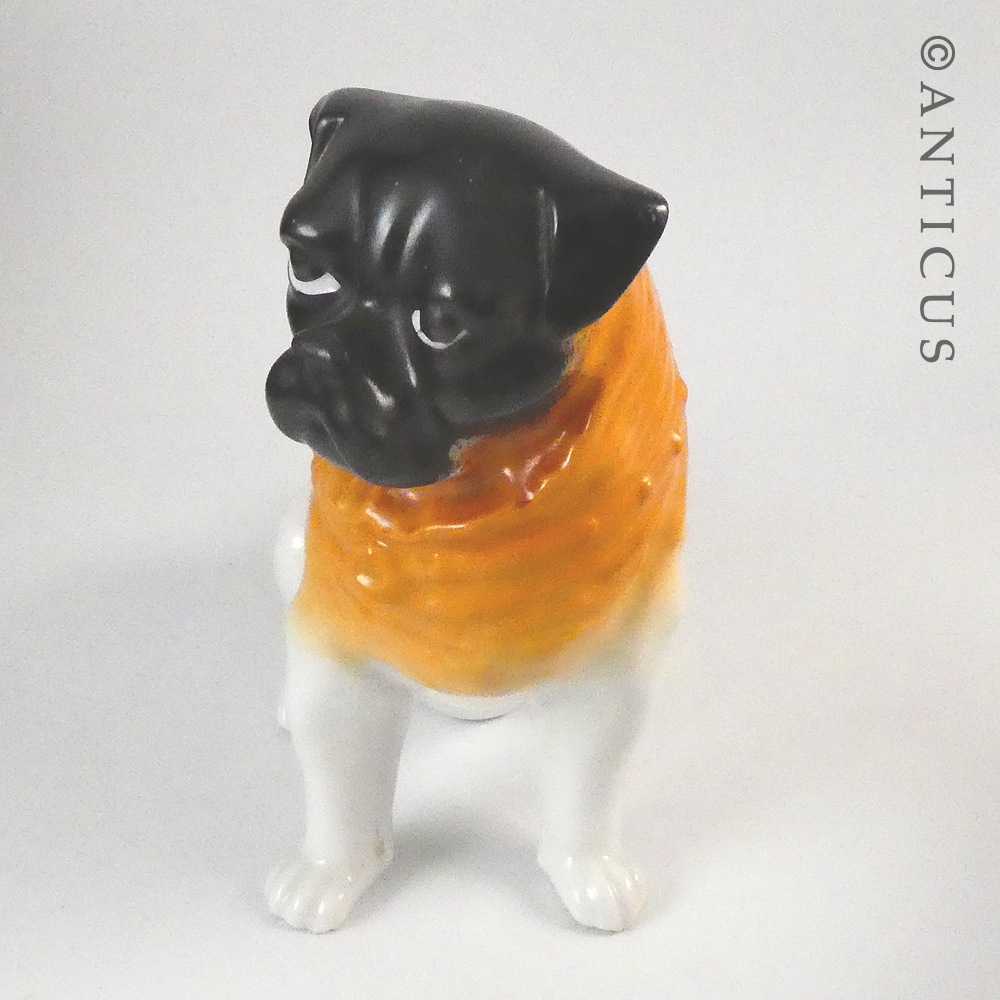 Pair of Victorian Pug Dog Figurines.