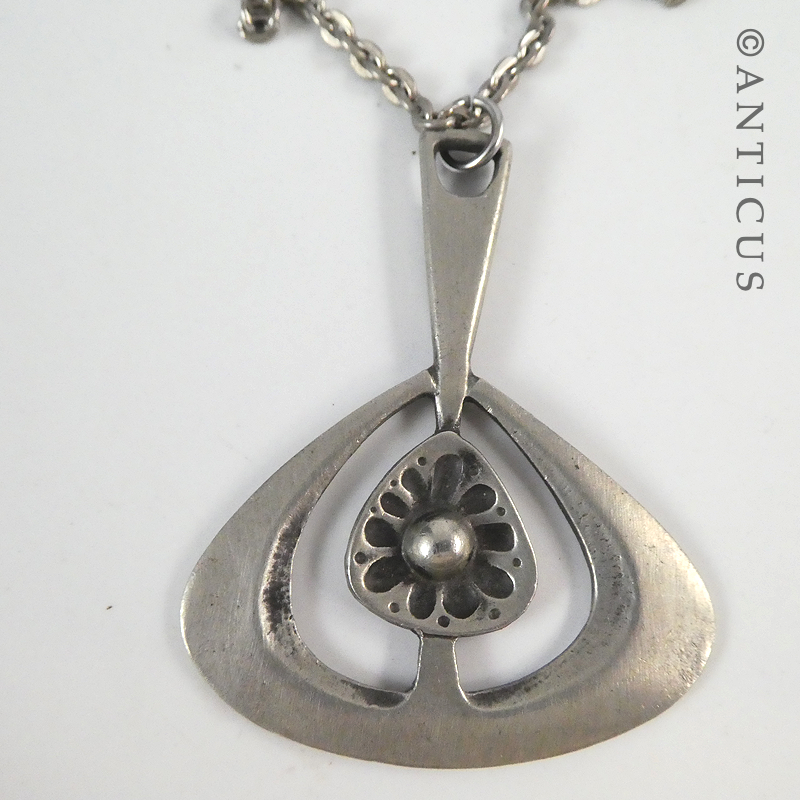 Mid Century Modern Swedish Pendant on Chain.