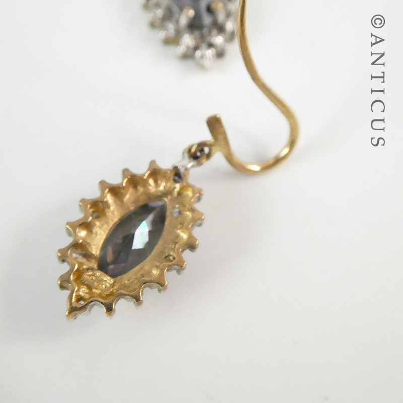 Pair of Mystic Topaz and Gold Earrings.