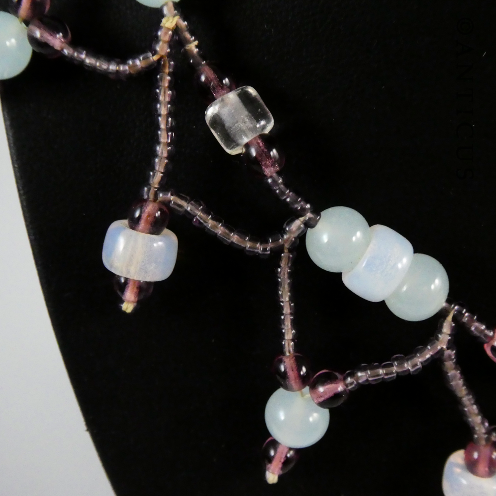 Beaded Neckace with Ornate Clasp.