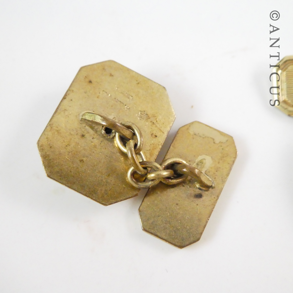 Deco Style Cufflinks, Vintage.