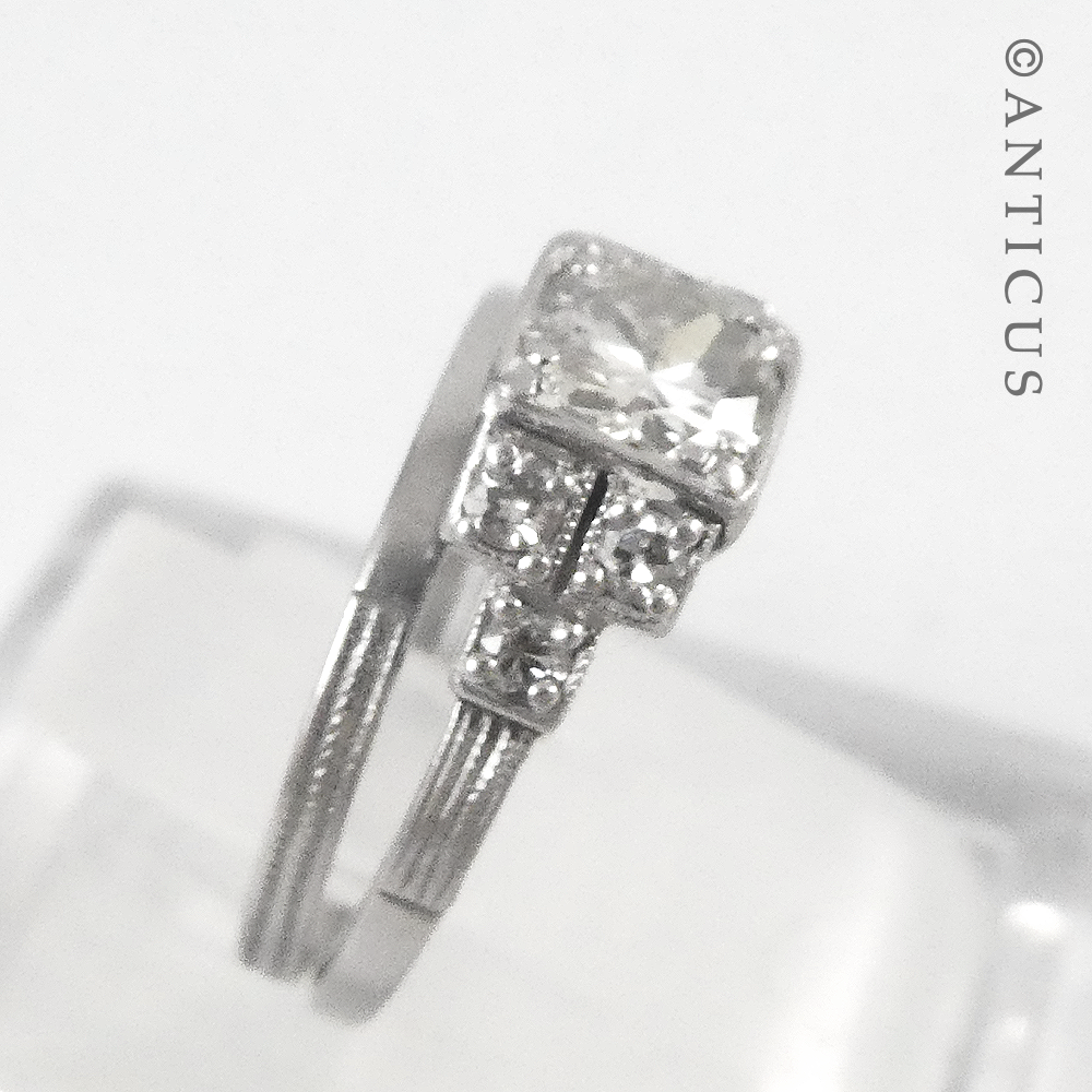 Diamond and Platinum Engagement and Wedding Ring.