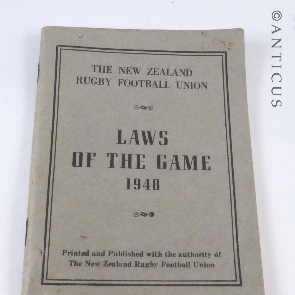 Velvet and Gold Rugby Cap, 1939 and Rule Book.
