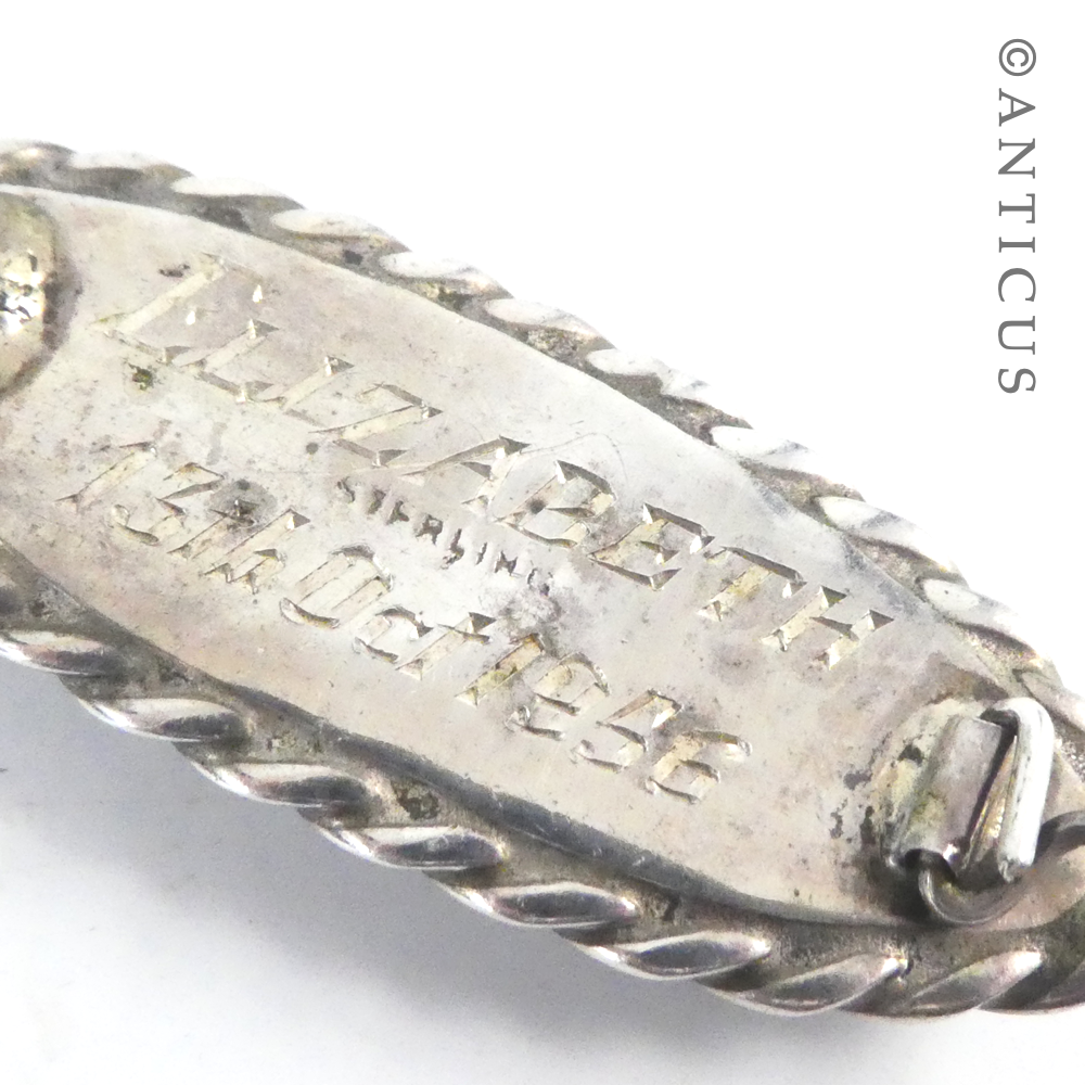 Vintage Oval Silver and Paua Brooch.