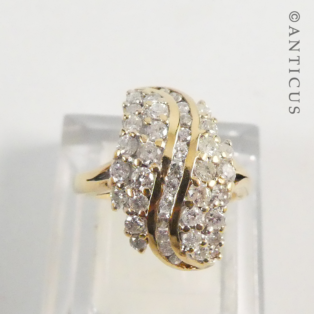 Gold and Diamond Modern Dress Ring